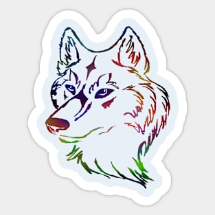 Wolf Multicolor Sticker